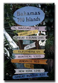Map of the Bahamas.